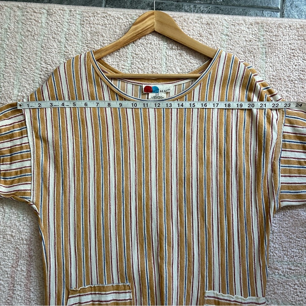 Free People Beach Marguerite Maxi Tee Dress Striped Size Large - Picture 7 of 15